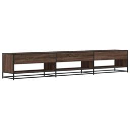 Berkfield Home TV Cabinet Brown Oak 270x40x46 cm Engineered Wood - Size: 270 x 40 x 46 cm - thumbnail 6