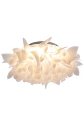 Living and Home Artistic Floral Petal - Shaped White Flush Mount Ceiling Light - thumbnail 3