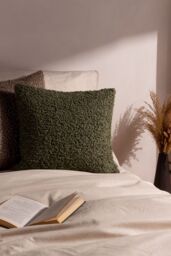 Yard Cabu Chunky Boucle Cushion in Khaki - Size: 45 cm x 45 cm - thumbnail 4