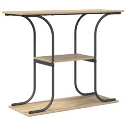 Berkfield Home Console Table Sonoma oak 101 x 35 x 80.5 cm Engineered wood in Brown - thumbnail 2