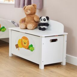 Liberty House Toys Jungle Wooden Toy Box in White - thumbnail 3