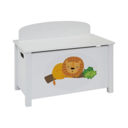 Liberty House Toys Jungle Wooden Toy Box in White - thumbnail 4