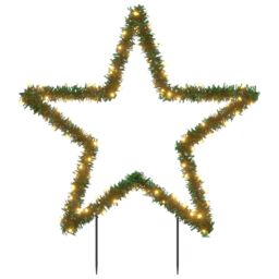 Berkfield Home Christmas Light Decoration with Spikes Star 115 LEDs 85 cm in Green - thumbnail 2