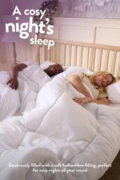 Slumberdown 3 in 1 All Seasons Combi 13.5 Tog (4.5+9.0 tog) Duvet in White - Size: Single - thumbnail 2