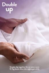 Slumberdown 3 in 1 All Seasons Combi 13.5 Tog (4.5+9.0 tog) Duvet in White - Size: Single - thumbnail 5