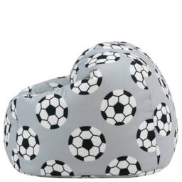 icon Kids Printed Football Childrens Childrens Bean Bag Armchair in Pale Grey - Size: Medium - thumbnail 5