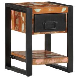 Berkfield Home Bedside Cabinets 2 pcs Multicolour Solid Rough Wood Mango - thumbnail 4