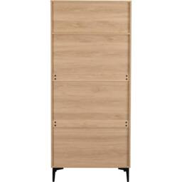 Seconique Miami 2 Door Wardrobe - Oak Effect / Black in Light Oak - thumbnail 6