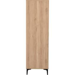 Seconique Miami 2 Door Wardrobe - Oak Effect / Black in Light Oak - thumbnail 5