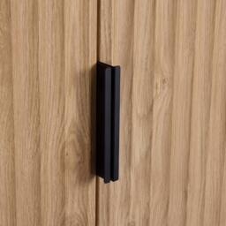 Seconique Miami 2 Door Wardrobe - Oak Effect / Black in Light Oak - thumbnail 7