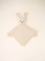 Truly Cotton Knitted Bunny Baby Comforter in Nude - thumbnail 1