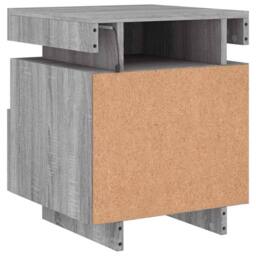 Berkfield Home Decorative Bedside Cabinet with LED Lights Grey Sonoma 40x39x48.5 cm - thumbnail 9