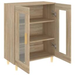 Berkfield Home Sideboard Sonoma Oak 69.5x34x90 cm Engineered Wood in Light Tan - thumbnail 7