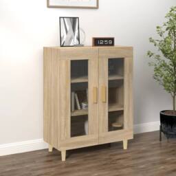 Berkfield Home Sideboard Sonoma Oak 69.5x34x90 cm Engineered Wood in Light Tan - thumbnail 2