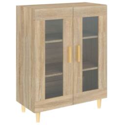 Berkfield Home Sideboard Sonoma Oak 69.5x34x90 cm Engineered Wood in Light Tan - thumbnail 3