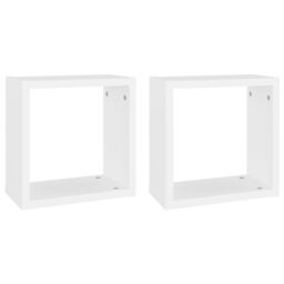 Berkfield Home Wall Cube Shelves 2 pcs White 30x15x30 cm - Size: 30 x 15 x 30 cm - thumbnail 2
