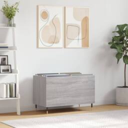 Berkfield Home Record Cabinet Grey Sonoma 74.5x38x48 cm Engineered Wood