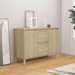 Berkfield Home Sideboard Sonoma Oak 103.5x35x70 cm Engineered Wood in Brown - thumbnail 1