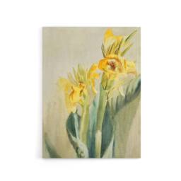 "Artery8 Yellow Canna Lily Flowers Canvas Wall Art Print Hannah Overbeck in Beige - Size: W18"" x H24""" - thumbnail 1