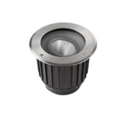 Netlighting Gea Cob LED Outdoor Recessed Floor Light Stainless Steel Aisi 316 IP67 in Grey