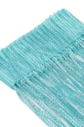 Neel Blue Glitter String Curtain Panel, Ivory, 200cm x 100cm in Turquoise - Size: 100 cm width x 200 cm drop - thumbnail 5