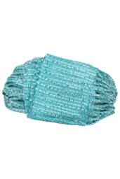 Neel Blue Glitter String Curtain Panel, Ivory, 200cm x 100cm in Turquoise - Size: 100 cm width x 200 cm drop - thumbnail 4