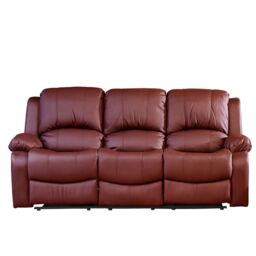Artemis Home Glendale 3 Seat Manual Recliner Sofa in Burgundy - thumbnail 2