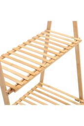 Living and Home 2-Tier Foldable Hanging Plant Stand Planter Shelves Flower Pot Organizer Rack in Natural - thumbnail 5