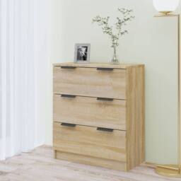 Berkfield Home Sideboard Sonoma Oak 60x30x70 cm Engineered Wood in Brown - Size: 60 x 30 x 70 cm - thumbnail 3