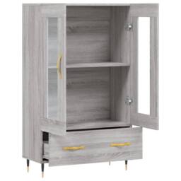 Berkfield Home Highboard Grey Sonoma 69.5x31x115 cm Engineered Wood - thumbnail 5