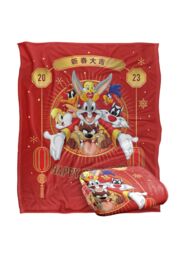 Warner Brothers Looney Tunes Year of The Rabbit Silky Touch Super Soft Throw Blanket in White - thumbnail 2