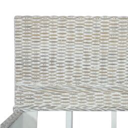 Berkfield Home Bed Frame Grey Natural Rattan 160x200 cm - thumbnail 5