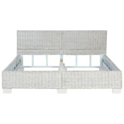 Berkfield Home Bed Frame Grey Natural Rattan 160x200 cm - thumbnail 3