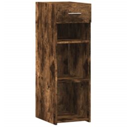 Berkfield Home Sideboard Smoked Oak 30x42.5x93 cm Engineered Wood in Brown - thumbnail 2