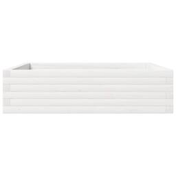 Berkfield Home Decorative Garden Planter White 90x90x23 cm Solid Wood Pine - Size: 90 x 90 x 23 cm - thumbnail 6