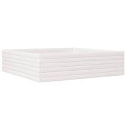 Berkfield Home Decorative Garden Planter White 90x90x23 cm Solid Wood Pine - Size: 90 x 90 x 23 cm - thumbnail 3