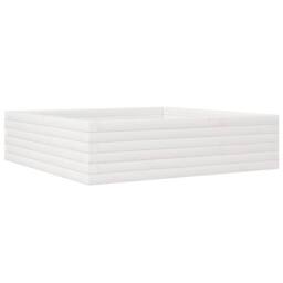 Berkfield Home Decorative Garden Planter White 90x90x23 cm Solid Wood Pine - Size: 90 x 90 x 23 cm - thumbnail 7