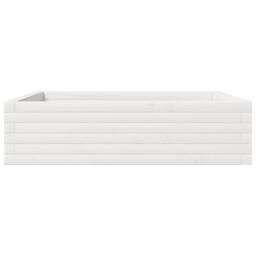 Berkfield Home Decorative Garden Planter White 90x90x23 cm Solid Wood Pine - Size: 90 x 90 x 23 cm - thumbnail 5