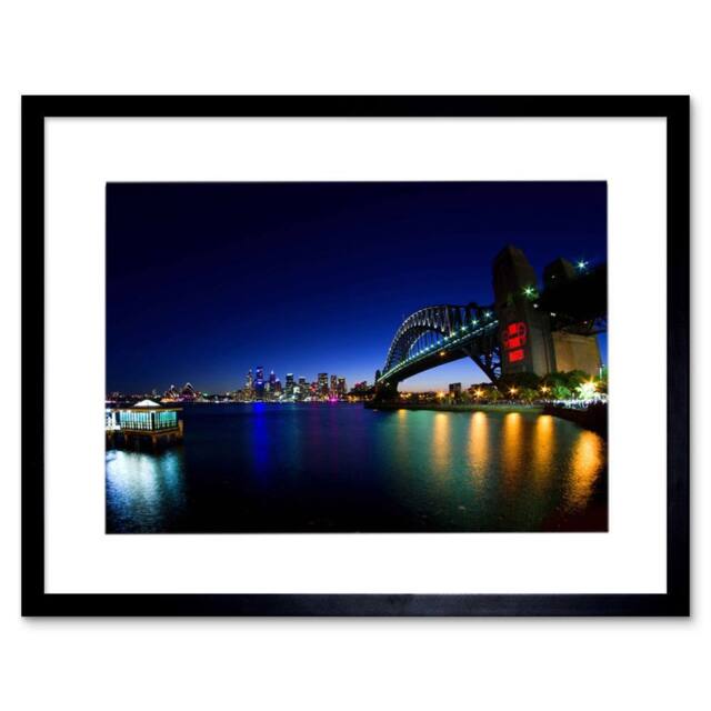 "Artery8 Harbour Bridge Sydney Australia Bridge 12x16"" Framed Art Print - Size: W12"" x H16""" - image 1