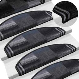 Berkfield Home Stair Mats Self-adhesive 10 pcs 65x21x4 cm Black & Grey - Size: Medium - thumbnail 6