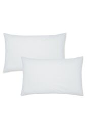 Catherine Lansfield 'Easy Iron Percale' Standard Pillowcase Pair in White - Size: Standard Pillow Case - thumbnail 1