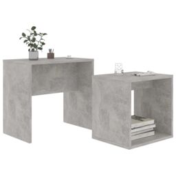 Berkfield Home Coffee Table Set Concrete Grey 48x30x45 cm Engineered Wood - Size: 48 x 30 x 45 cm - thumbnail 3