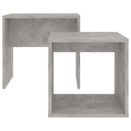 Berkfield Home Coffee Table Set Concrete Grey 48x30x45 cm Engineered Wood - Size: 48 x 30 x 45 cm - thumbnail 4