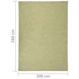 Berkfield Home Outdoor Flatweave Rug 200x280 cm Green - Size: 100 cm diameter - thumbnail 6