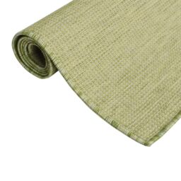 Berkfield Home Outdoor Flatweave Rug 200x280 cm Green - Size: 100 cm diameter - thumbnail 3