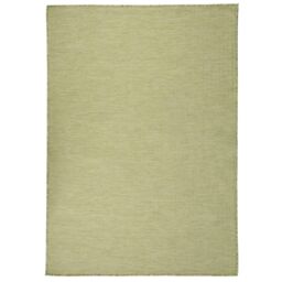 Berkfield Home Outdoor Flatweave Rug 200x280 cm Green - Size: 100 cm diameter - thumbnail 1