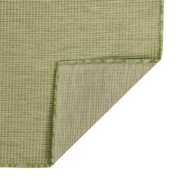 Berkfield Home Outdoor Flatweave Rug 200x280 cm Green - Size: 100 cm diameter - thumbnail 2