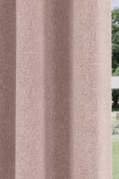 Enhanced Living 'Austin' Blush 100% Blackout, Thermal, Linen Look Pair of Eyelet Curtains in Pink - Size: 168 cm width x 183 cm drop - thumbnail 3