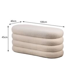 Nordlys Scandinavian Design Bench with Storage in White - thumbnail 5