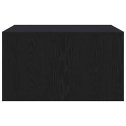 Berkfield Home Decorative Coffee Table with Drawers Black Oak 70.5x70x40 cm - thumbnail 7